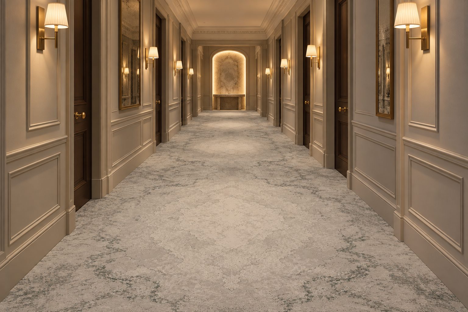 ligea visualisation, corridor with the design Cameo