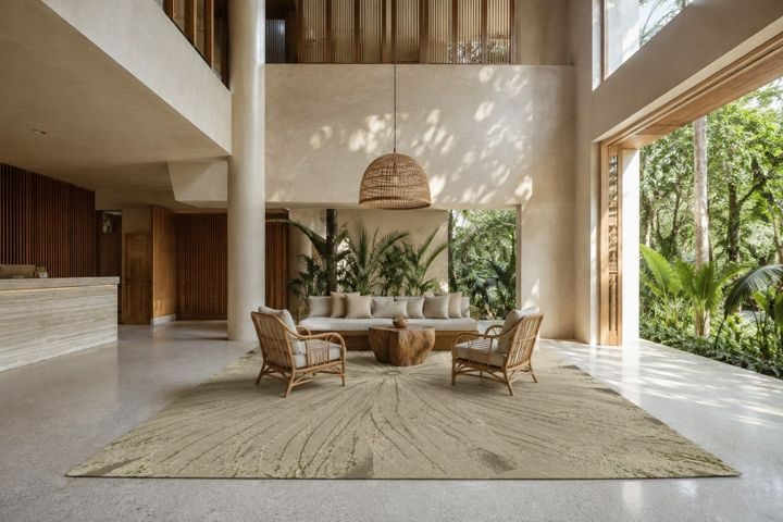 ligea visualisation of a lobby with the design Vein from THE BOTANICAL, Original colourway colourway