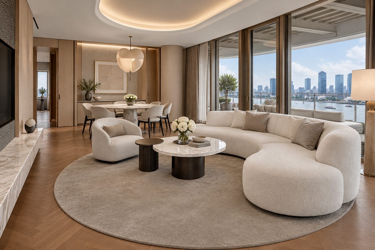 Plain · Velvet in Mushroom rug by ligea, visualisation for the trend The curve
