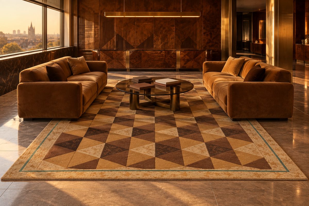 Deco · Intarsia Cube rug by ligea, visualisation for the trend Geometry