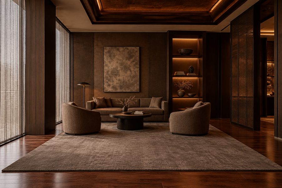ligea visualisation of a lobby with a plain tip-sheared carpet in Slate