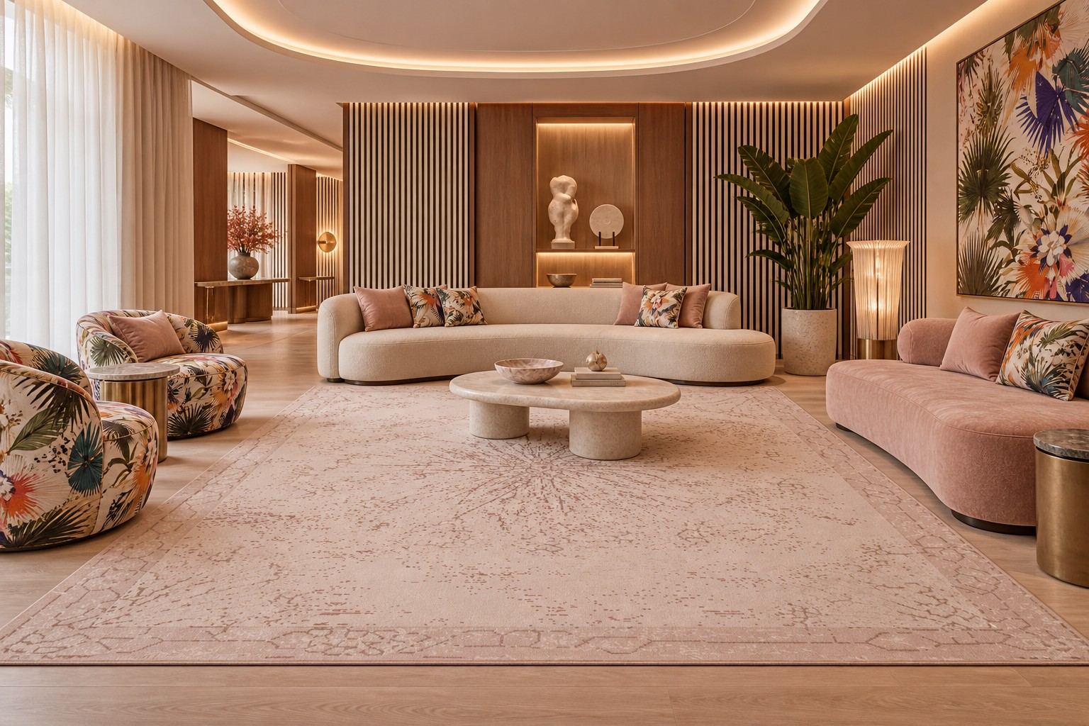Seedhead rug by ligea, lobby visualisation